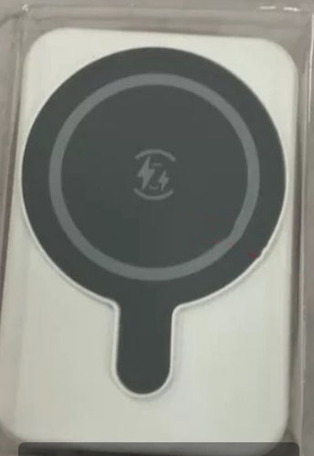 Mini Fast-Charging Magnetic Wireless Power Bank, 5000mAh, Portable.