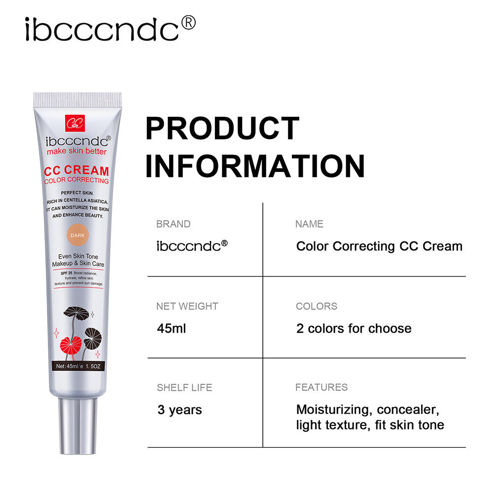 Moisturizing and Correcting CC Cream with Waterproof and Anti-sweat Properties for Makeup Before Concealer Lasting Women Makeup Protect Skin Erborian Make