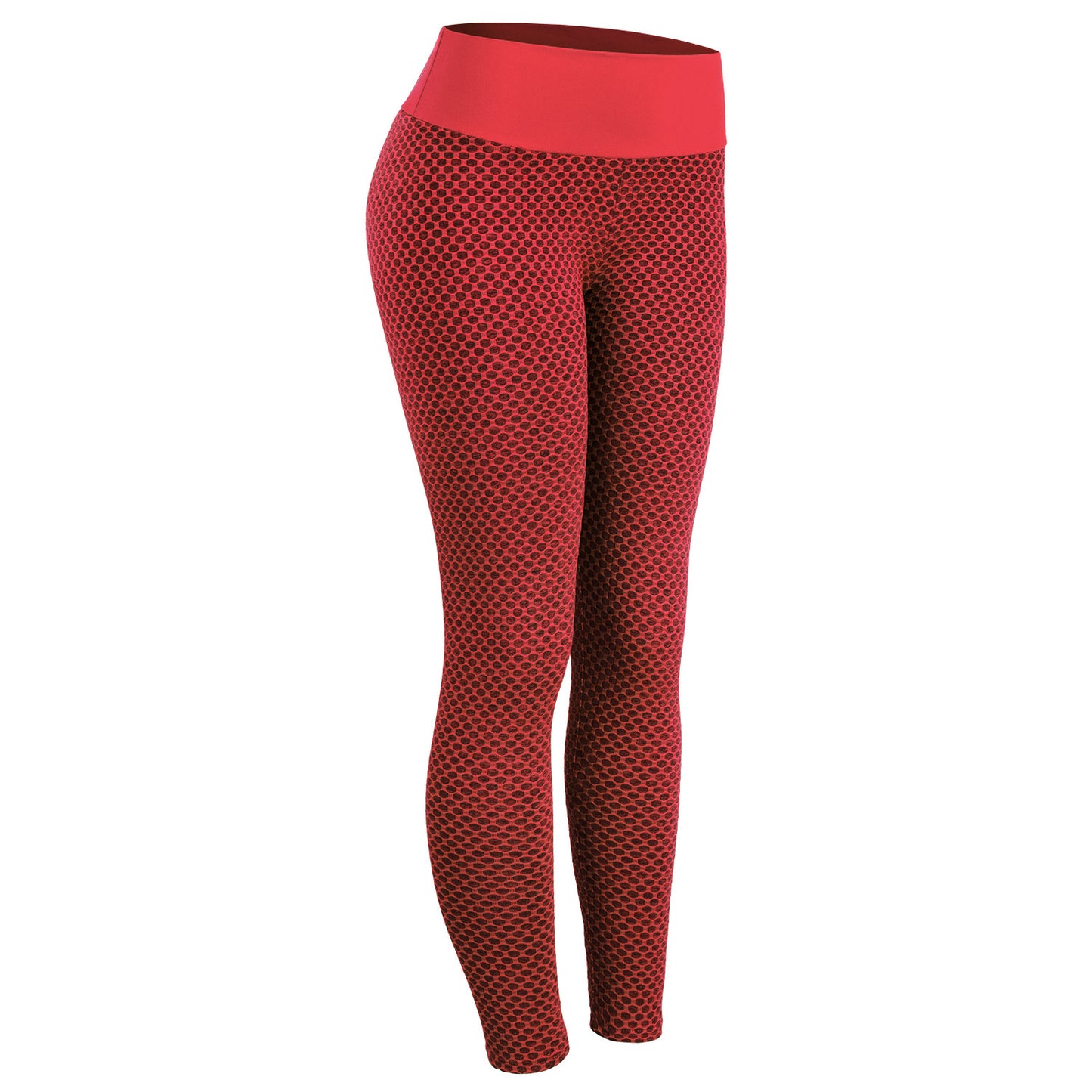 Plaid seamless high-waist yoga leggings for women, perfect for fitness, breathable, and ideal for gym workouts.