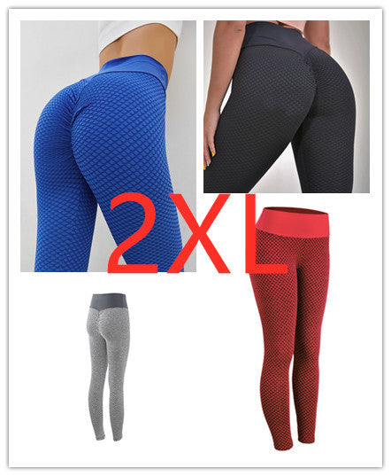 Plaid seamless high-waist yoga leggings for women, perfect for fitness, breathable, and ideal for gym workouts.