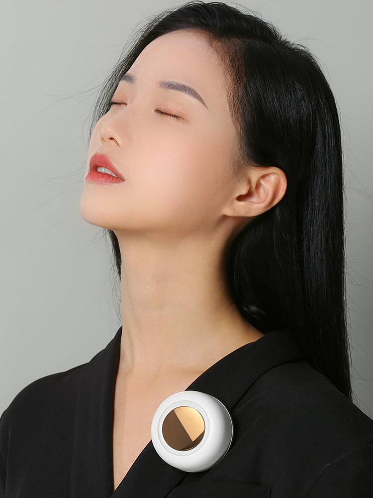 Mini Clip Fan Hanging Waist Neck Fan Girl Electric Air-Cooling Fan 900mah USB Leafless Fan 3 Speeds for Outdoor Camping Fishing