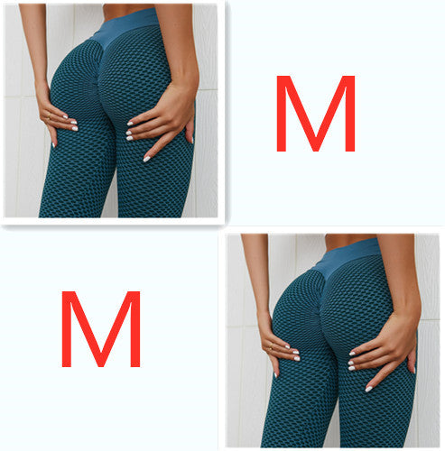 Plaid seamless high-waist yoga leggings for women, perfect for fitness, breathable, and ideal for gym workouts.