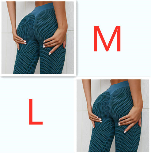 Plaid seamless high-waist yoga leggings for women, perfect for fitness, breathable, and ideal for gym workouts.