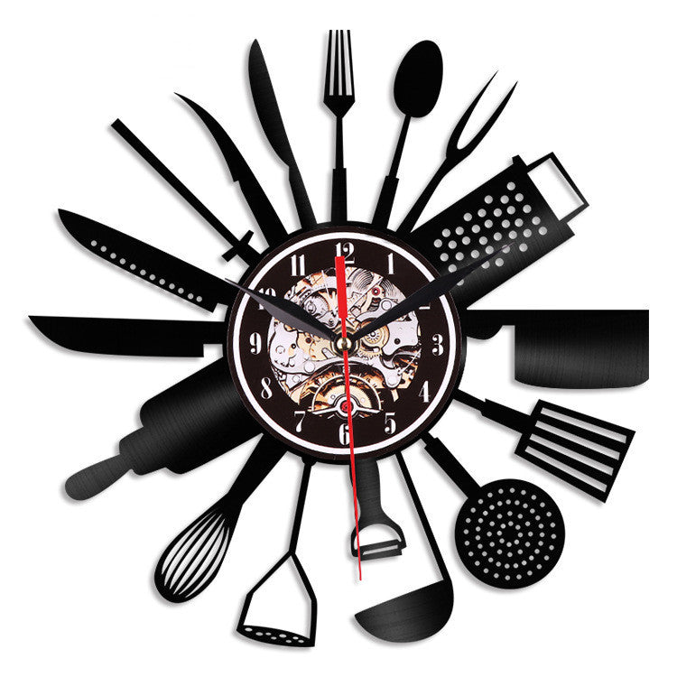 Vinyl record wall clock