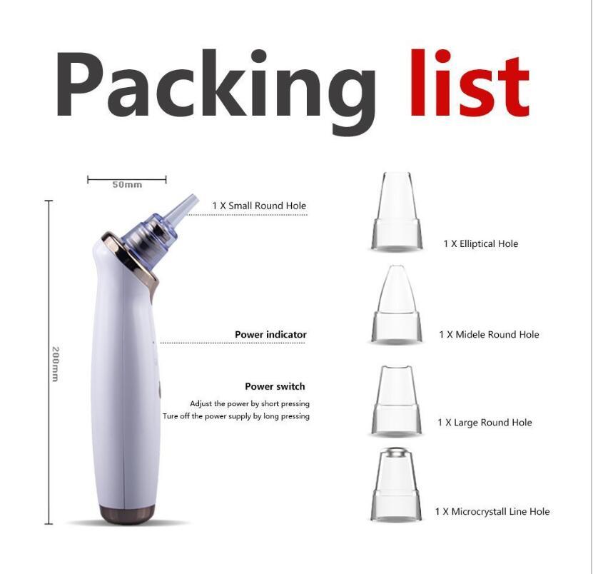 Blackhead Electric Suction Facial Cleaner, Beauty Instrument for Acne Removal and Blackhead Cleaning.