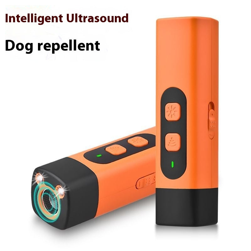 Rechargeable Ultrasonic Dog Training Device, Pet Dog Repeller with Anti-Bark Deterrent and LED Flashlight, Perfect for Pet Supplies.