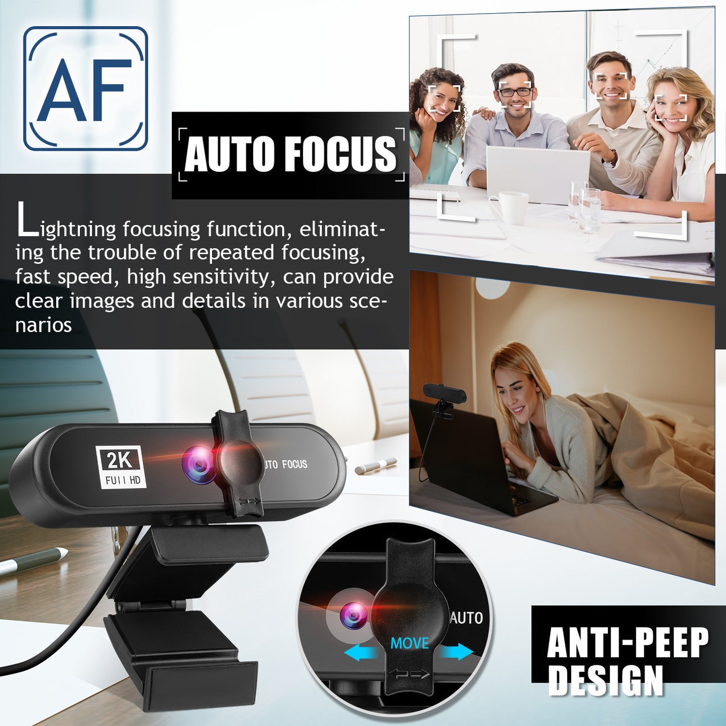 Beauty 4K Auto Focus Computer Camera Network USB Live Webcam