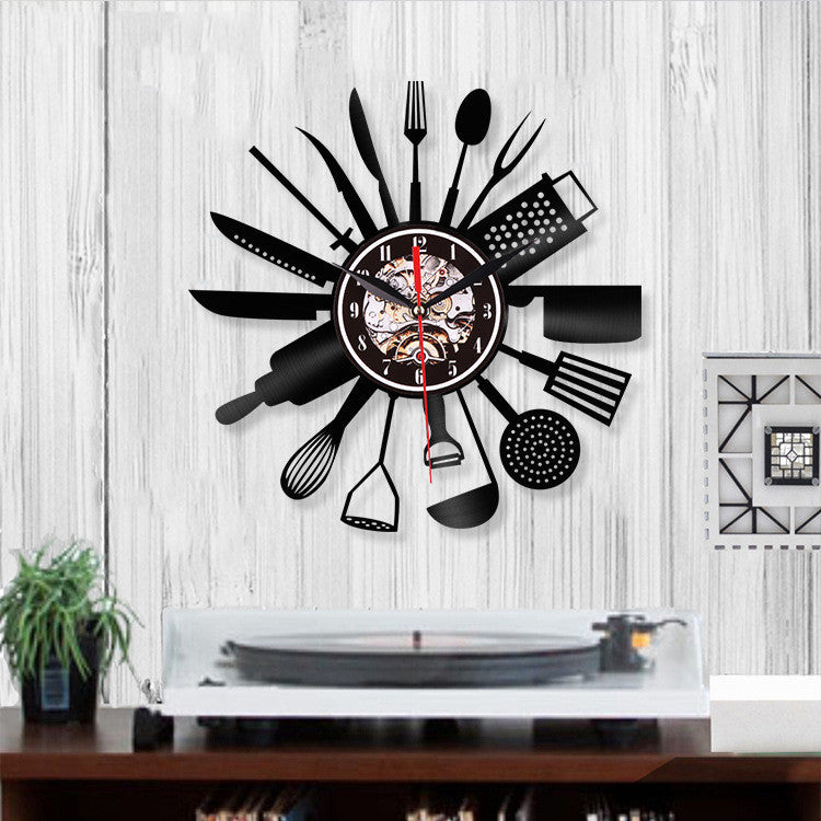 Vinyl record wall clock