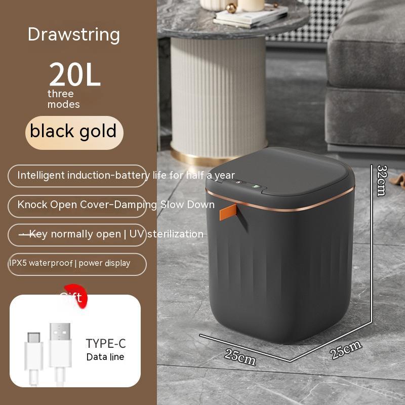 Smart Trash can with lid for bedroom, living room or Kitchen or use it as storage box.