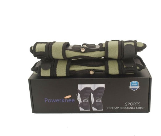 High-quality knee brace with patella booster and spring support, perfect for mountaineering, squats, and sports activities.