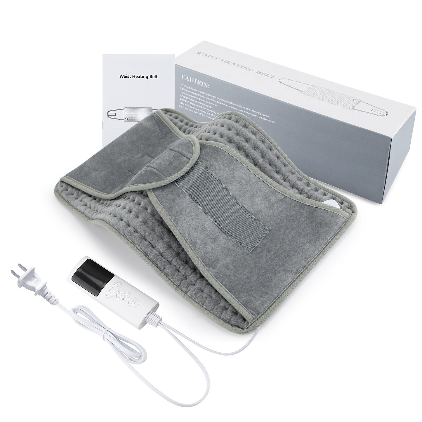 Heated Back Support Belt with Adjustable Temperature, Waist Brace for Warmth, Abdomen Warmer, and Lumbar Support Pad.
