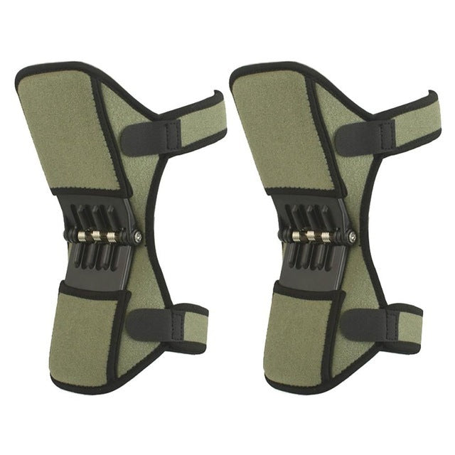 High-quality knee brace with patella booster and spring support, perfect for mountaineering, squats, and sports activities.