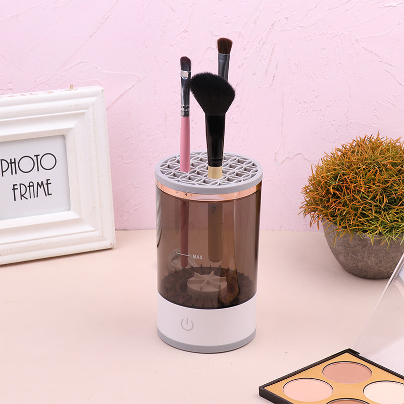 Portable Electric Makeup Brush Cleaner Machine for Women, Automatic Cosmetic Brush Cleaner with USB Charging, Ideal for Cleaning Eye Shadow Brushes.