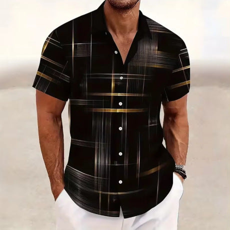 Men's casual button-down shirt, perfect for outdoor activities and vacation style.