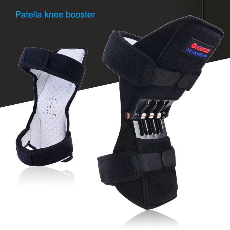 High-quality knee brace with patella booster and spring support, perfect for mountaineering, squats, and sports activities.