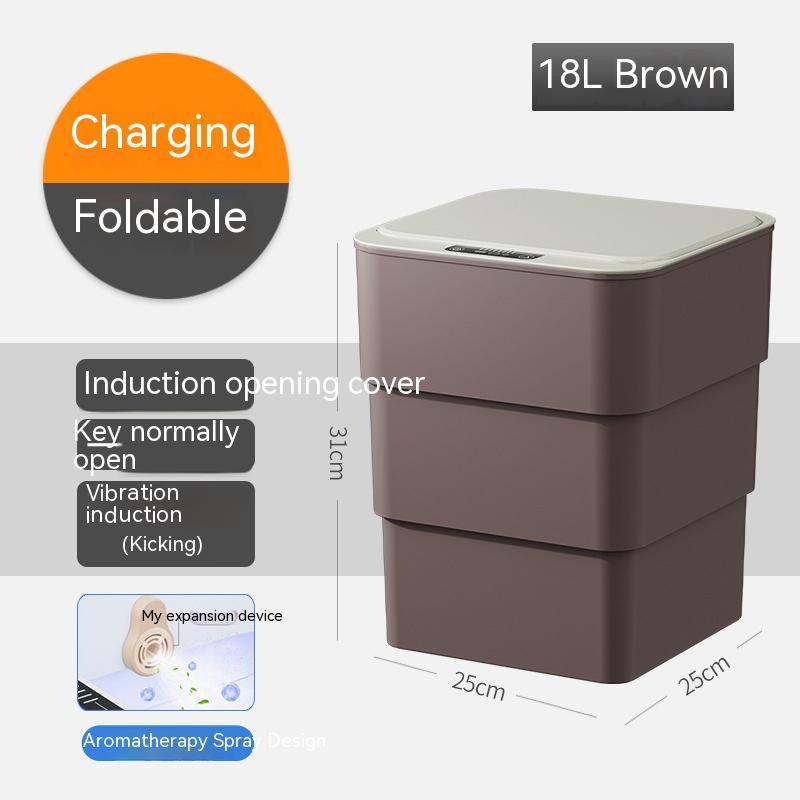 Smart Trash can with lid for bedroom, living room or Kitchen or use it as storage box.