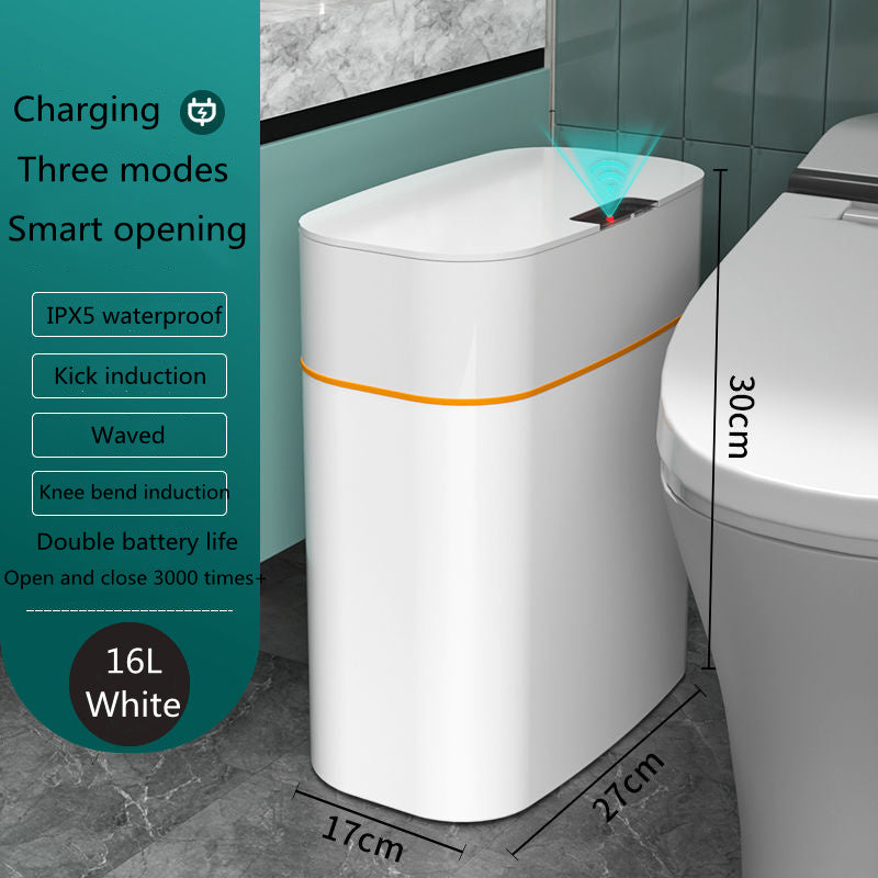 Smart Trash can with lid for bedroom, living room or Kitchen or use it as storage box.