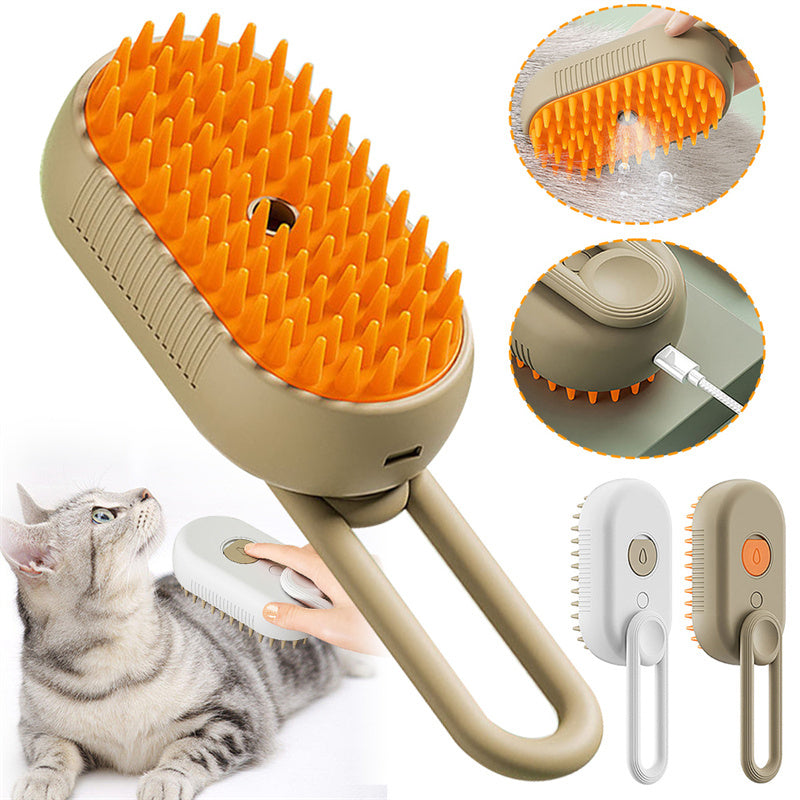 Cat Steam Brush, Steamy Dog Brush, 3-in-1 Electric Spray Cat Hairbrushes for Massage, Pet Grooming Comb, Hair Removal Combs, Pet Products.