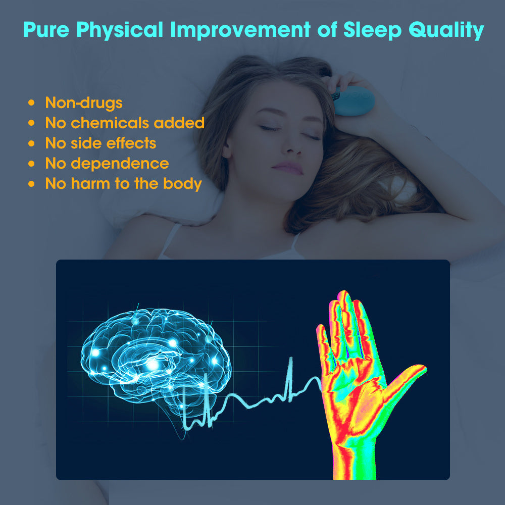 Handheld Sleep Aid Device with Microcurrent Technology for Intelligent Relief of Anxiety, Depression, and Faster Sleep. Sleeper Therapy Insomnia Device