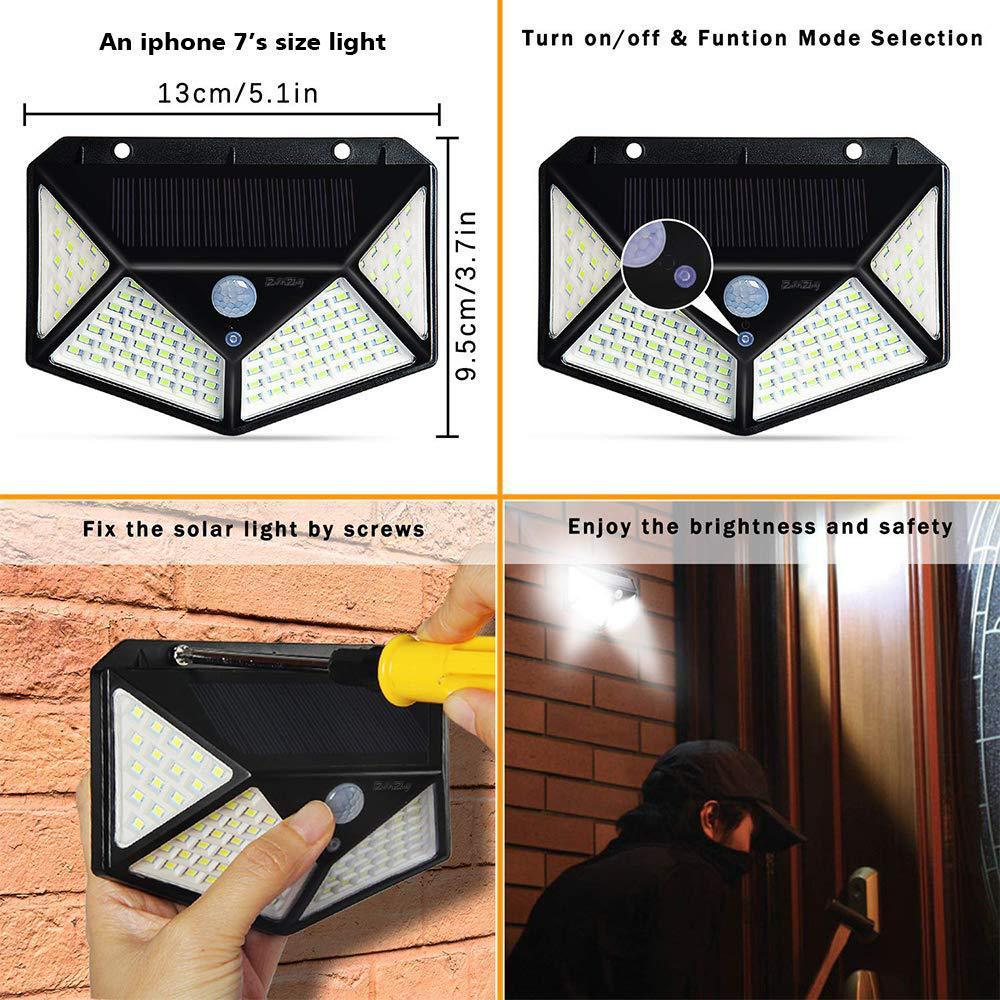 Solar-Powered LED Wall Light