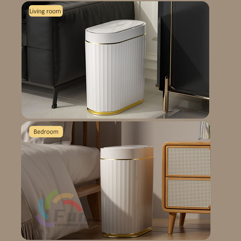 Smart Trash can with lid for bedroom, living room or Kitchen or use it as storage box.