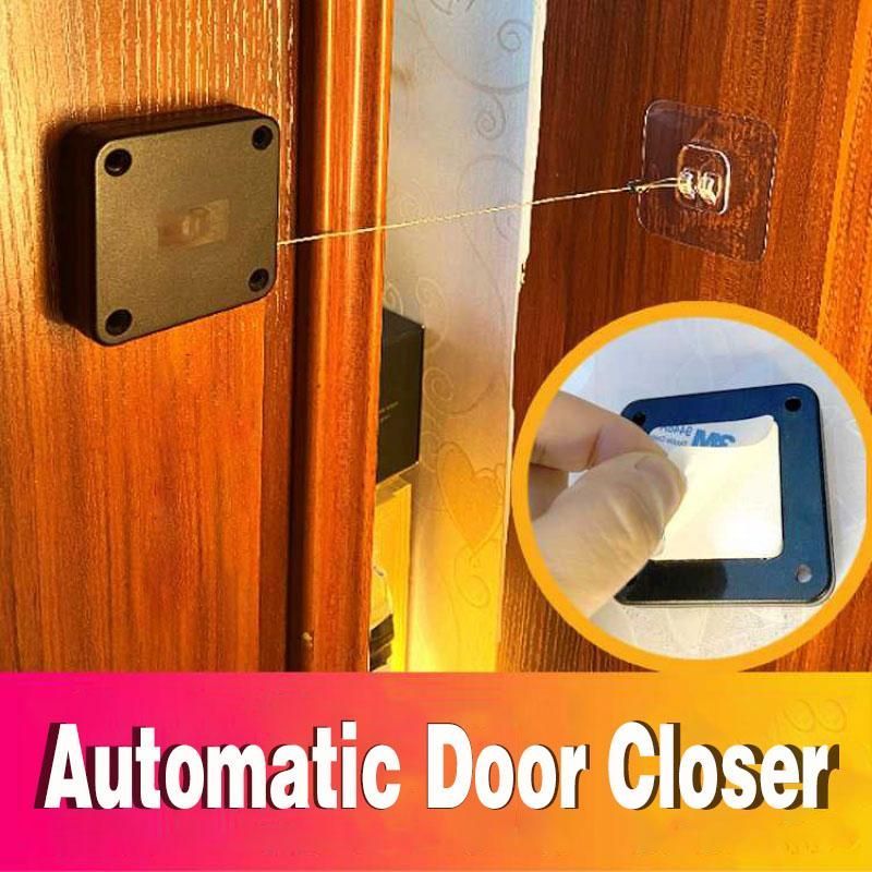 Automatic Door Closer Punch-Free Soft Close Door Closers for Sliding Door Glass Door 500g-1000g Tension Closing Device
