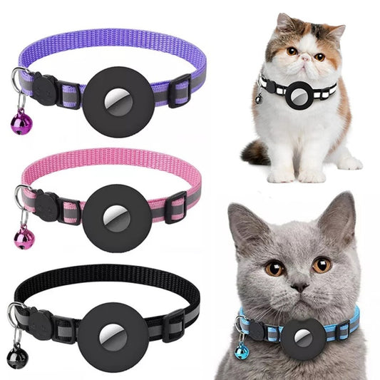 Reflective Waterproof Collar Holder Case for Airtag. Airtags Protective Cover Cat Dog Kitten Puppy Nylon Collar