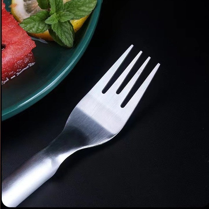 2 In 1 Watermelon Fork Slicer Multi-Purpose Stainless Steel Watermelon Slicer Cutter Kitchen Fruit Cutting Fork Fruit Divider Kitchen Gadgets