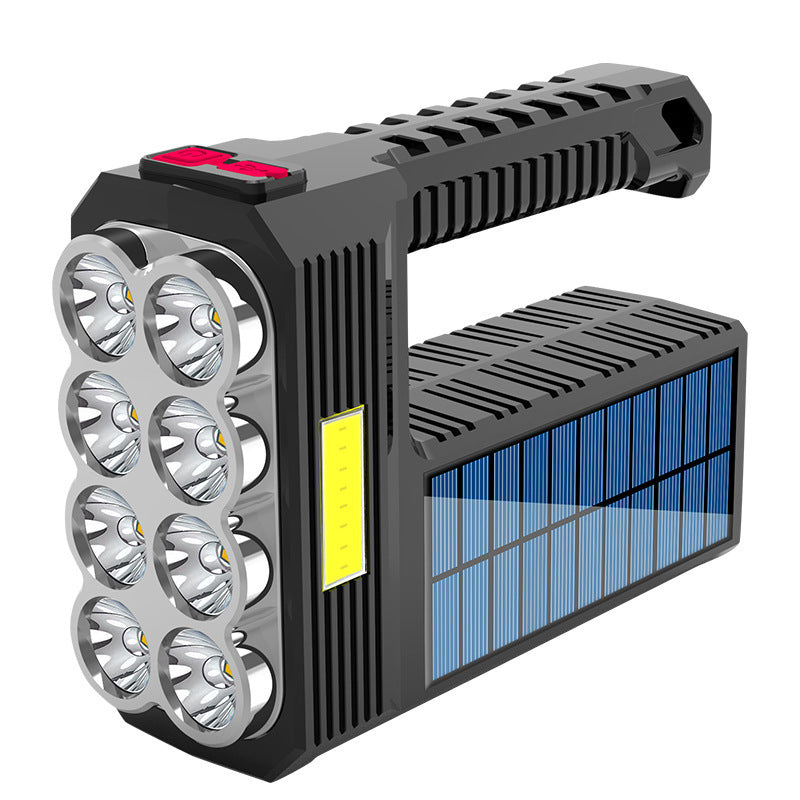 Solar Rechargeable USB Flashlight Led