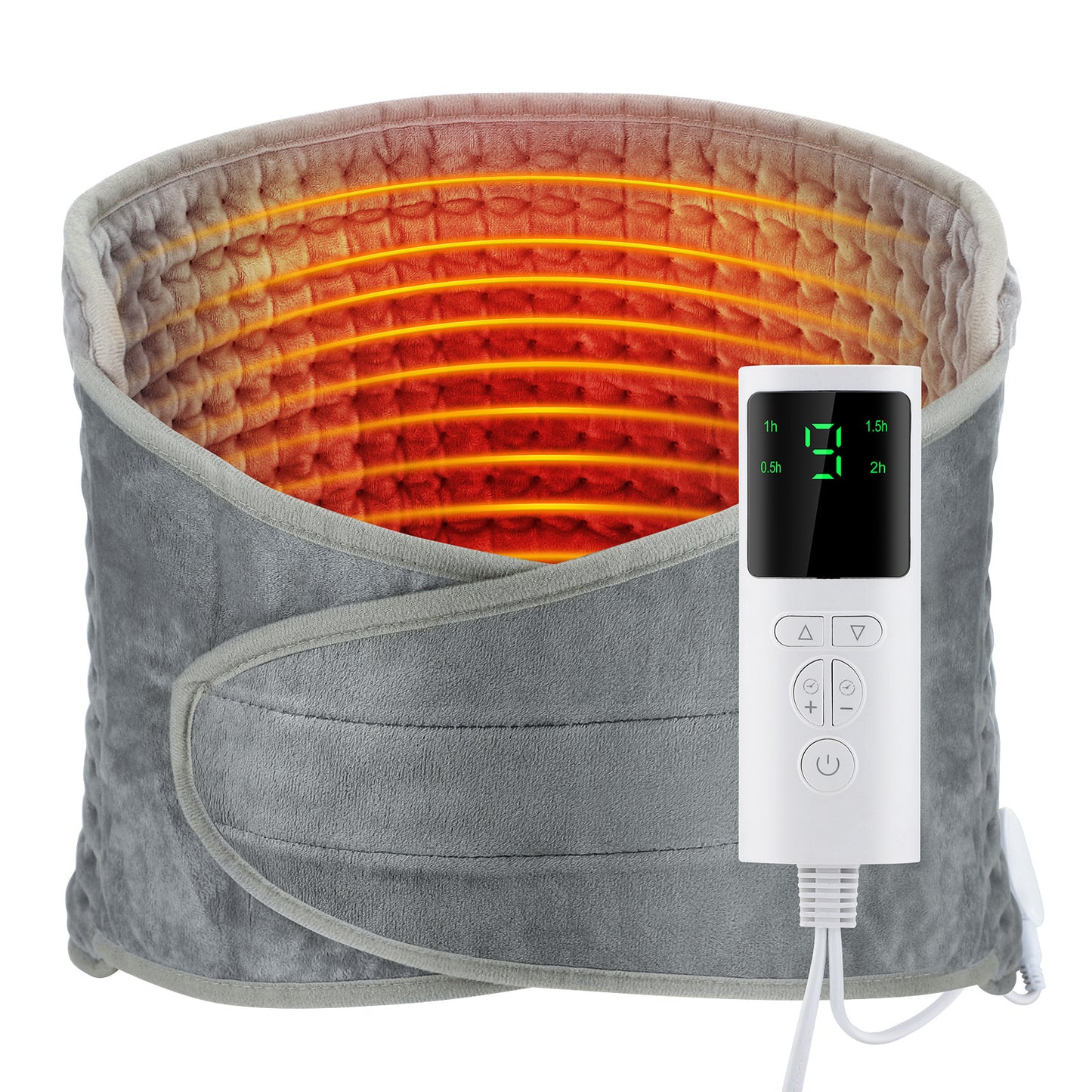 Heated Back Support Belt with Adjustable Temperature, Waist Brace for Warmth, Abdomen Warmer, and Lumbar Support Pad.