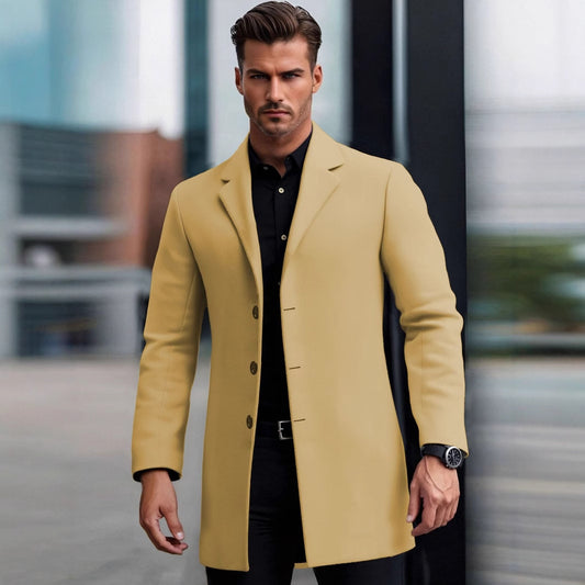 European and American Slim Lapel Coat