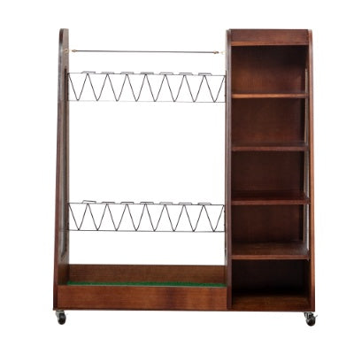 Golf Bag Organizer for Garage, Premium Wooden Golf Clubs Storage Rack Fit 2 Golf Bags, Golf Trunk Organizer for Car Garage Club Shed Basement,