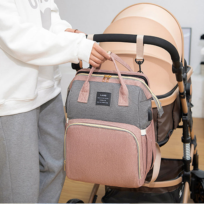 New Mummy Baby Crib Backpack with Large Capacity, Insulated Milk Storage, and Stylish Design for Women.