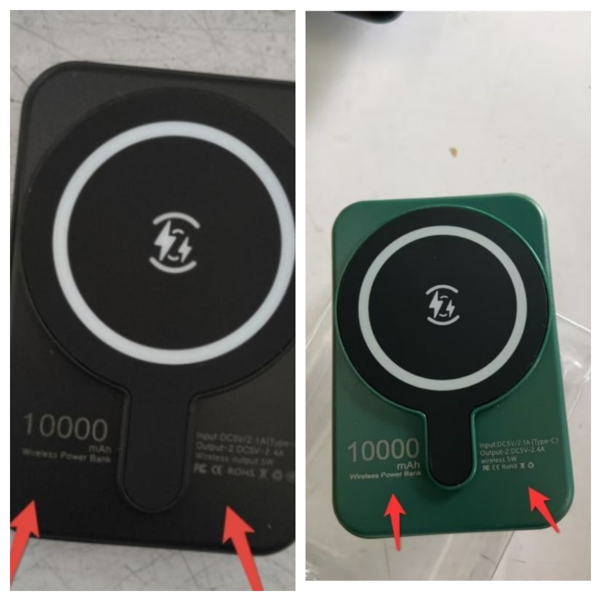 Mini Fast-Charging Magnetic Wireless Power Bank, 5000mAh, Portable.