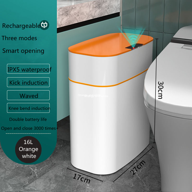 Smart Trash can with lid for bedroom, living room or Kitchen or use it as storage box.