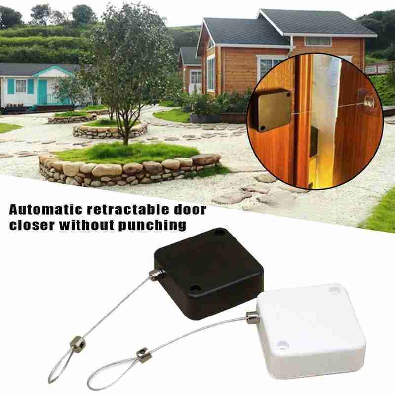 Automatic Door Closer Punch-Free Soft Close Door Closers for Sliding Door Glass Door 500g-1000g Tension Closing Device