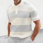 Men's Clothing: Summer Fashion Lapel Sweater, Short Sleeve, Stylish Men's Wear.