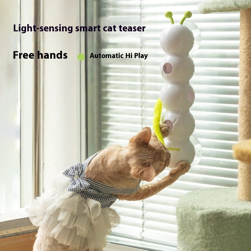 Teasing Cat Toy Automatic Pes Toy with Tail Motion Activated Kitten Toy Rechargeable Smart Interactive Cat Toy Pet Products