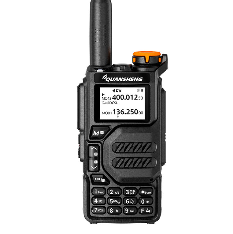 Walkie-talkie with lithium battery, suitable for outdoor use and capable of operating on various frequencies. Self-driving multi-band