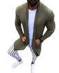 Autumn and winter slim long-sleeved lapel cardigan sweater top for men.