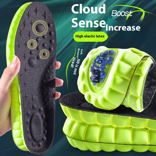 Pu Air Cushion Shock Absorption Thickened Massage Breathable Sweat Absorbing Argy Wormwood Insole