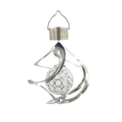 Outdoor Stainless Steel LED Solar Wind Bell Lamp acrylic ball building-controlled wind bell rotating wind bell lamp landscape lamp