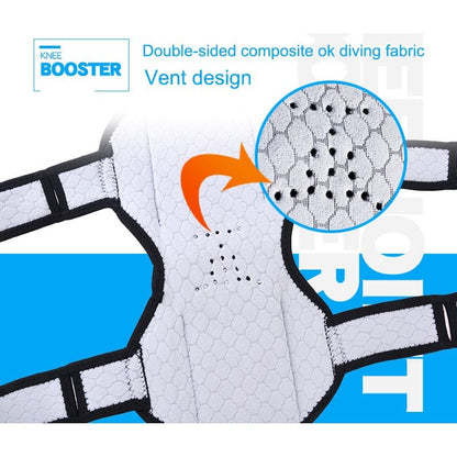 High-quality knee brace with patella booster and spring support, perfect for mountaineering, squats, and sports activities.