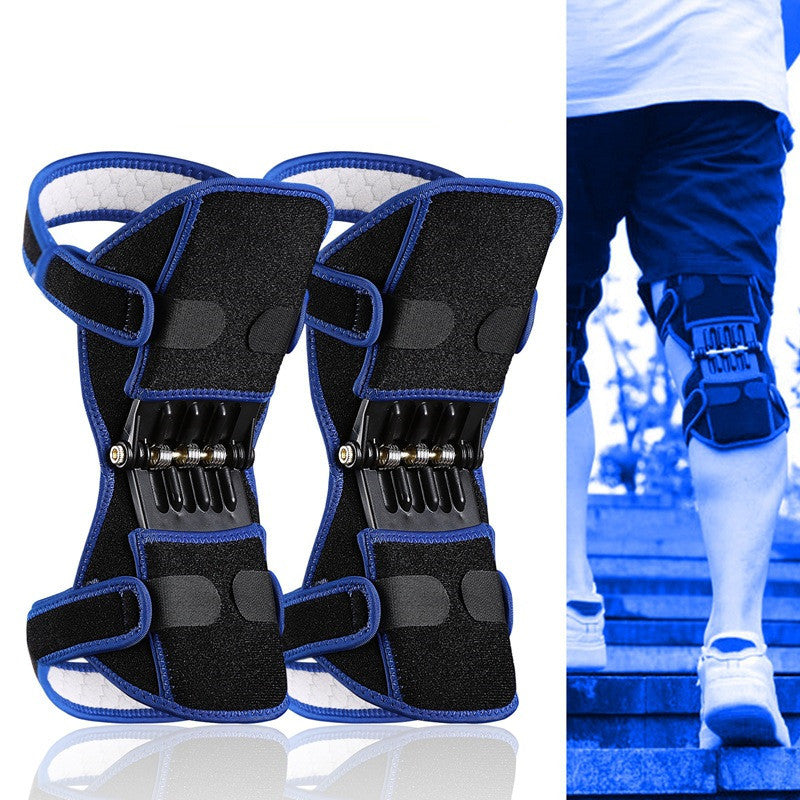 High-quality knee brace with patella booster and spring support, perfect for mountaineering, squats, and sports activities.