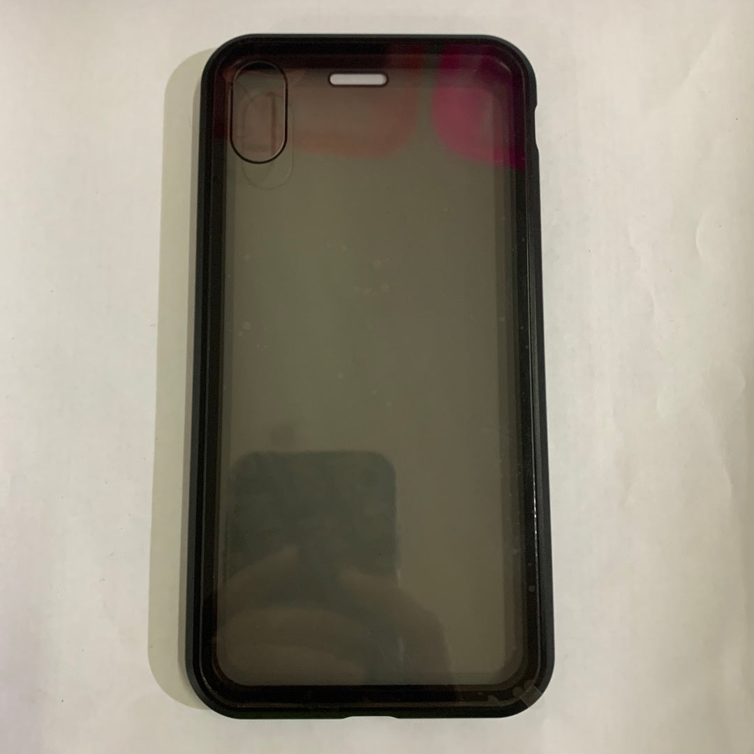 Anti-peep Magnetic Protective Phone Case with Privacy Glass and Magnetic Shell.