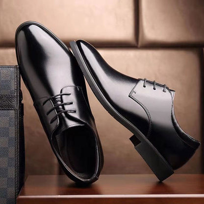 Mazefeng Men's Leather Shoes, Casual Top-Quality Oxfords, Genuine Leather Dress Shoes for Business and Formal Occasions, Plus Size Wedding Shoes in Size 44.