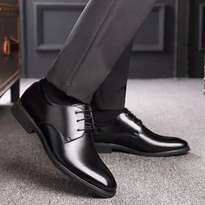 Mazefeng Men's Leather Shoes, Casual Top-Quality Oxfords, Genuine Leather Dress Shoes for Business and Formal Occasions, Plus Size Wedding Shoes in Size 44.