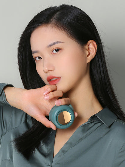 Mini Clip Fan Hanging Waist Neck Fan Girl Electric Air-Cooling Fan 900mah USB Leafless Fan 3 Speeds for Outdoor Camping Fishing