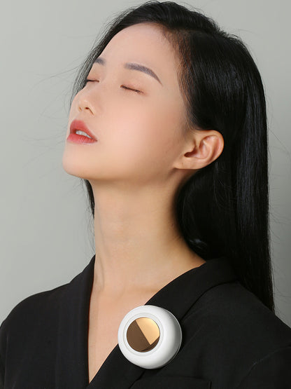 Mini Clip Fan Hanging Waist Neck Fan Girl Electric Air-Cooling Fan 900mah USB Leafless Fan 3 Speeds for Outdoor Camping Fishing