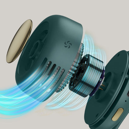 Mini Clip Fan Hanging Waist Neck Fan Girl Electric Air-Cooling Fan 900mah USB Leafless Fan 3 Speeds for Outdoor Camping Fishing